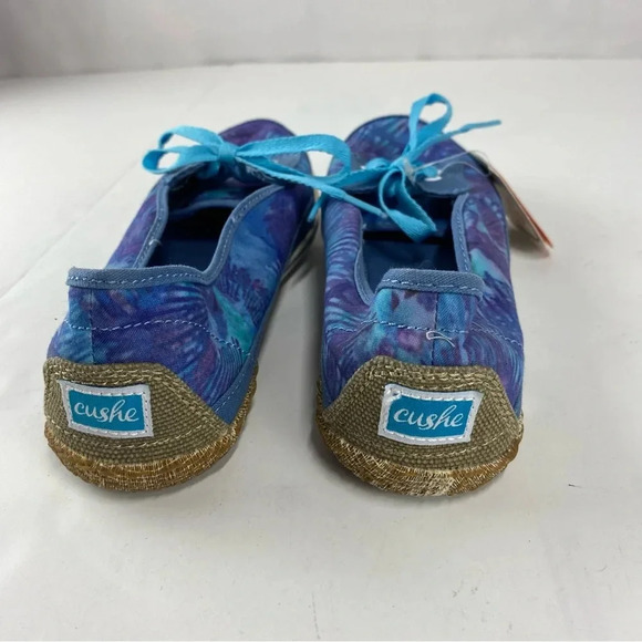 Cushe Womens 6 Hoffman Collection Ropewalk Blue Blue Watercolor Flats - Picture 2 of 6